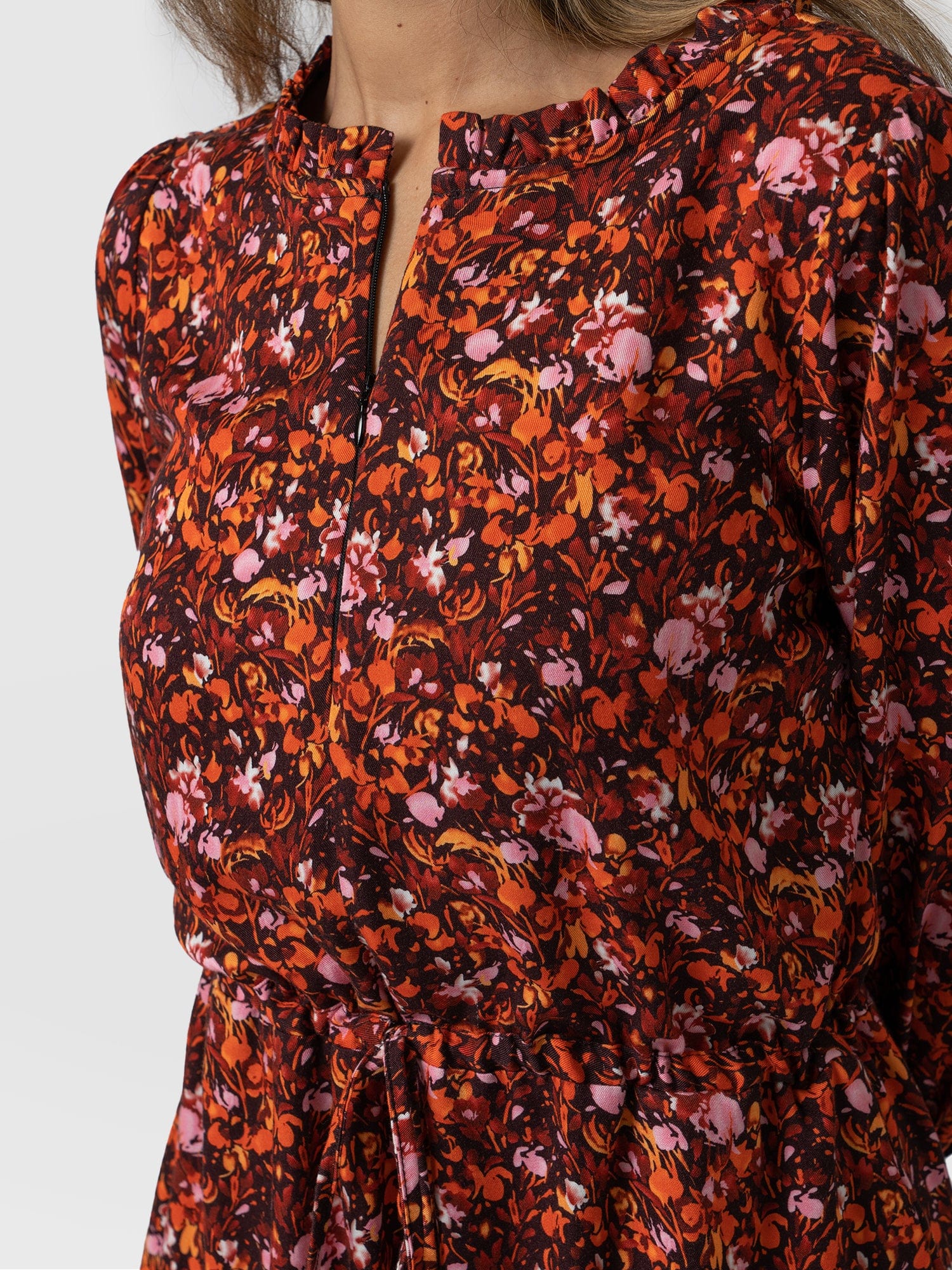 Mini Olivia Zip Up Dress Red Speckled Fire - Women's Dresses | Saint + Sofia® USA